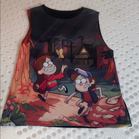 Hot Topic Tops - GRAVITY FALLS FOREST SUBLIMATED MUSCLE TANK TOP
